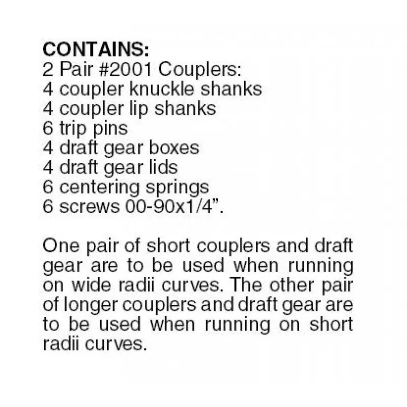 00102050 - Underslung Body Mount Coupler Conversion Kit (N Scale) 1