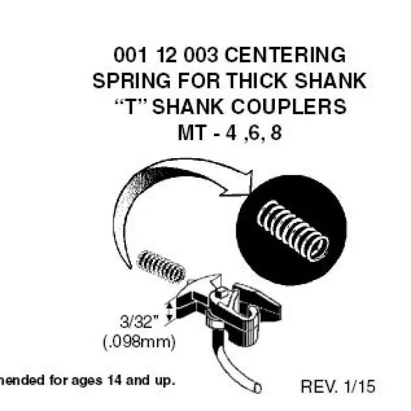 00112003 - Replacement N-3 Centering Springs - 12Pc (N Scale) 1