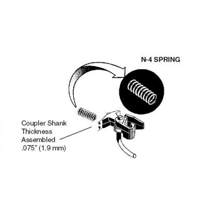 00112004 - Replacement N-4 Centering Springs - 12Pc (N Scale) 1