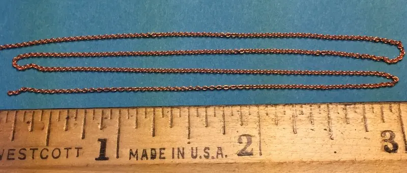 116-29216 - Miniature Chain 12" Brass (40 Links Per Inch) 1