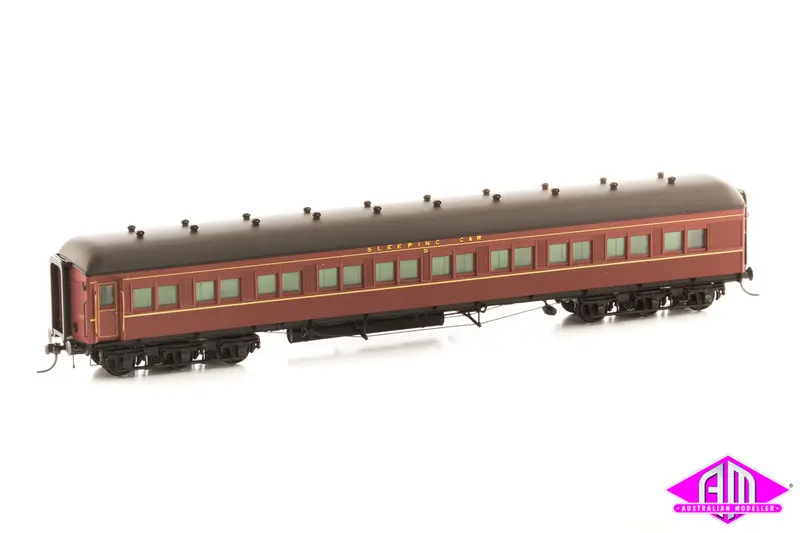 12 Wheel Passenger Car - Sleeper Car - Indian Red - Mal 614 1