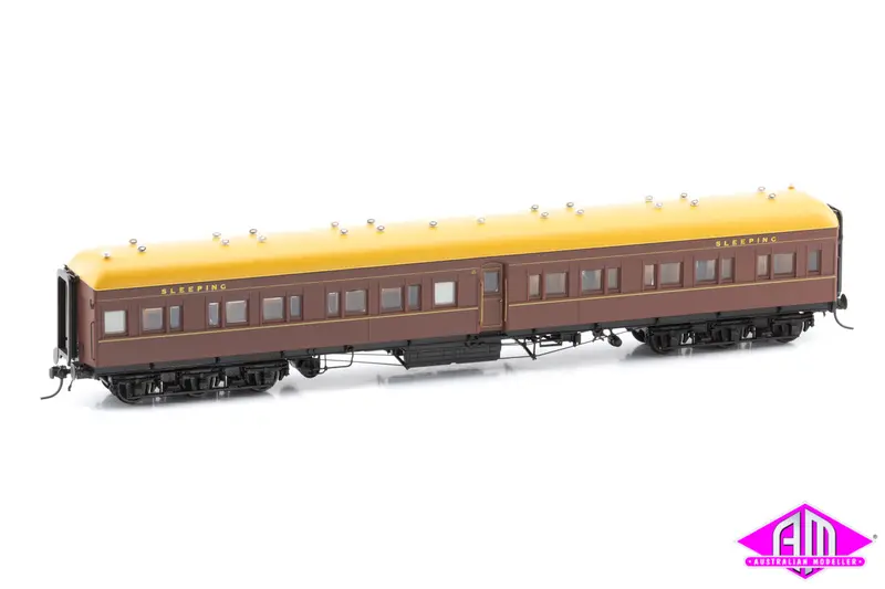 12 Wheel Passenger Car - Sleeping Car - Indian Red - Tam 1828 1
