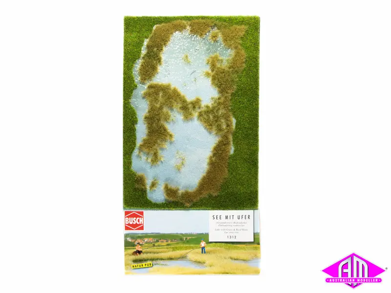 1312 - Lake With Grass And Reed Shoreline 1