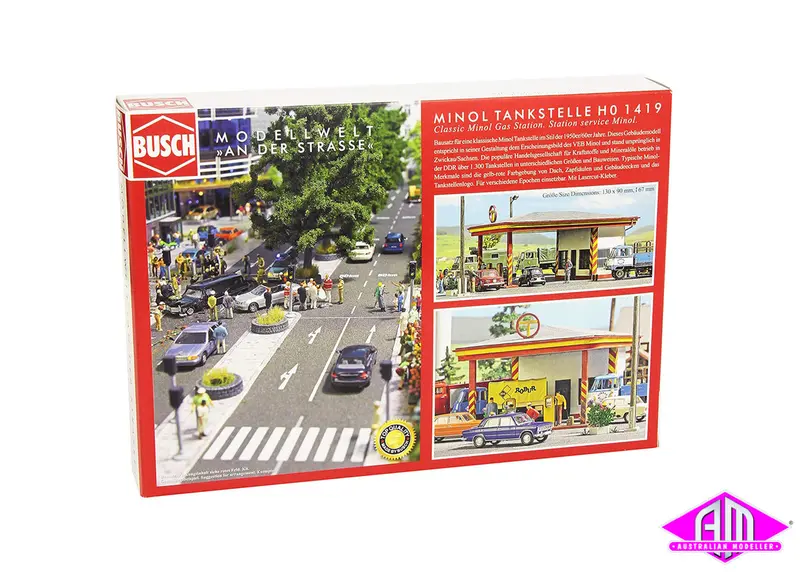 1419 - Classic Minol Gas Station (Ho Scale) 1