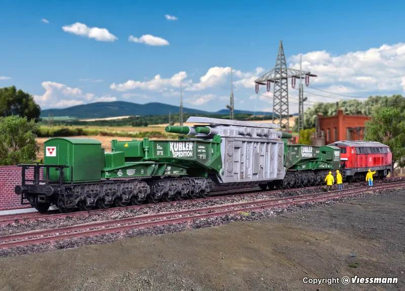 16500 - Kubler 20 Axle Schnabel Car With Transformer Load Kit (Ho Scale) 1