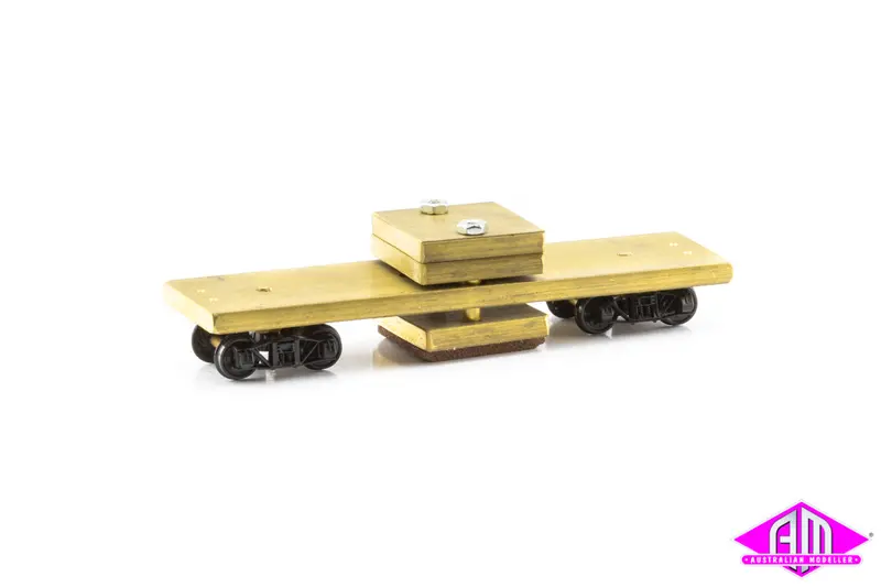 170-6 - Brass Track Cleaning Car With Abrasive Pad (Ho Scale) 1