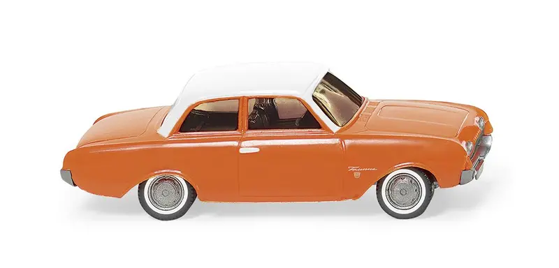 17020001 - Ford Taunus 17M - Orange With White Roof (Ho Scale) 1