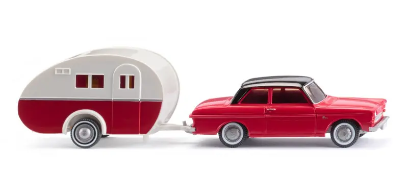 17020203 - Ford Taunus 12M With Caravan (Ho Scale) 1