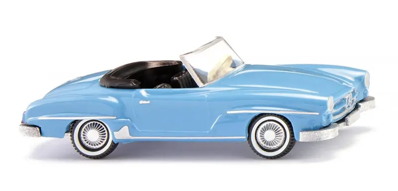 17025002 - Mercedes Benz 190 Sl Cabrio - Light Blue (Ho Scale) 1