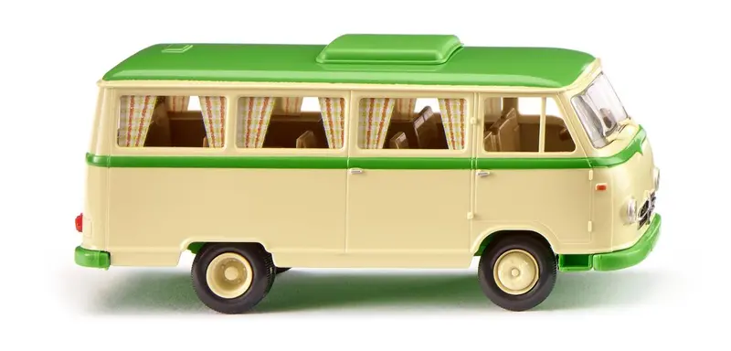 17027044 - Borgward Camper Van B611 - Ivory Beige/Yellow-Green (Ho Scale) 1