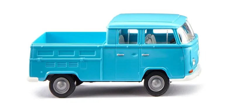 17031404 - Vw T2 Double Cabin - Ice Blue (Ho Scale) 1