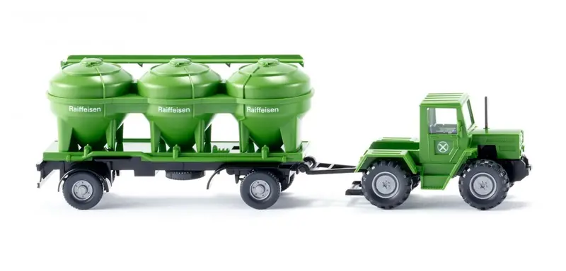 17038598 - Mercedes Benz Trac With Silo Trailer - "Raiffeisen" Logo (Ho Scale) 1
