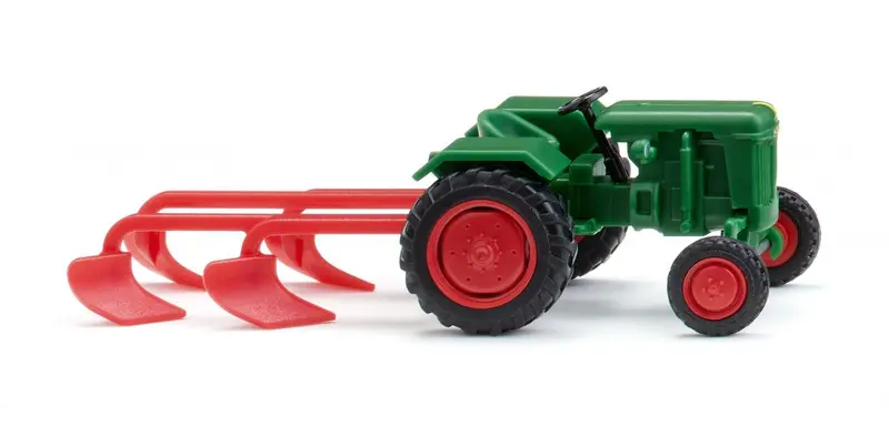 17039802 - Normag Faktor I With Plough - Leaf Green (Ho Scale) 1