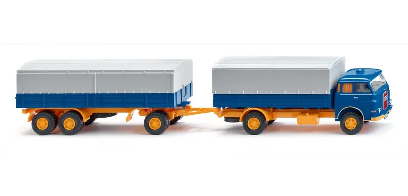 17041604 - Platform Trailer Truck - Man Pausbacke (Ho Scale) 1