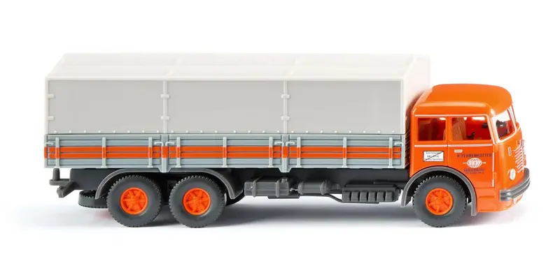 17047903 - Büssing 12.000 Flatbed Lorry - Fehrenkötter Logo (Ho Scale) 1