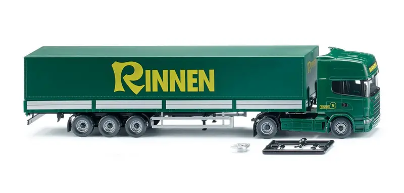 17051804 - Scania R420 Topline Flatbed Tractor Trailer - Rinnen Logo (Ho Scale) 1