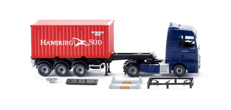 17052348 - Man Tgx Euro 6 Container Semi Truck (Ng) - Hamburg Süd Logo (Ho Scale) 1