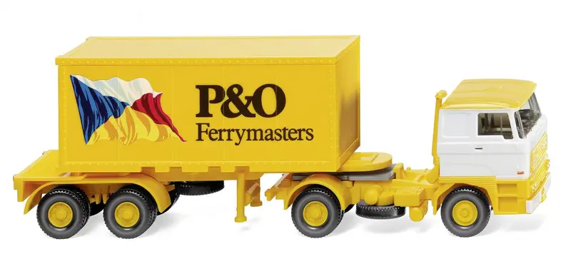 17052603 - Container Semi-Trailer 20' (Daf) - "P&O" (Ho Scale) 1