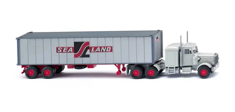 17052707 - Peterbilt Tractor Trailer - Sealand Container (Ho Scale) 1