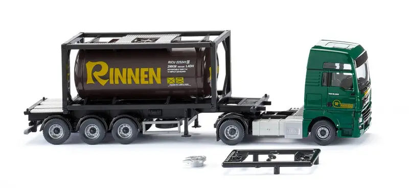 17053606 - Man Tgx Euro 6C Tank Container Semi Truck 20' - Rinnen Logo (Ho Scale) 1
