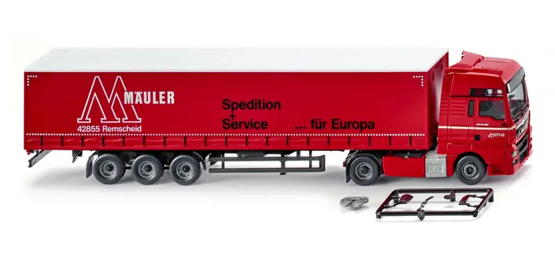 17053707 - Man Tgx Euro 6 Curtain Sided Semi Truck - Mäuler Logo (Ho Scale) 1