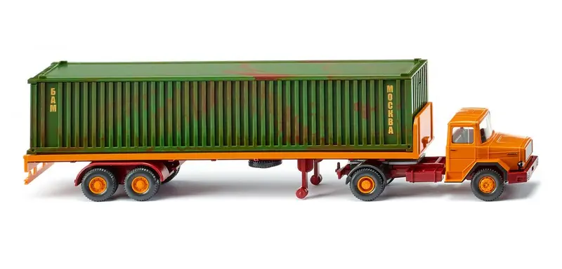 17055405 - Magirus Deutz Flatbed Semi Trailer Truck (Ho Scale) 1