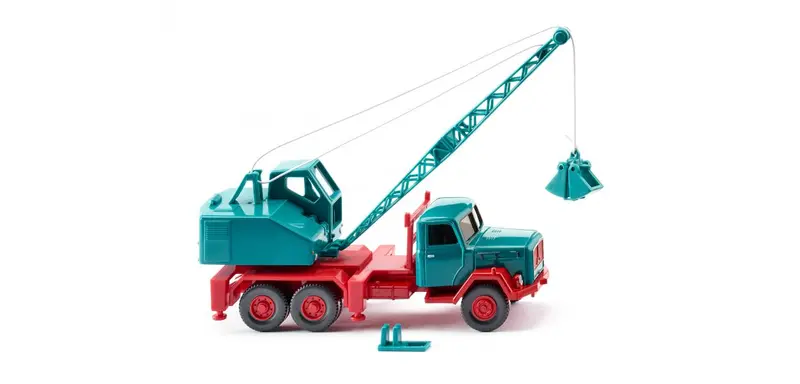 17066204 - Magirus/Fuchs Crane Truck - Water Blue (Ho Scale) 1
