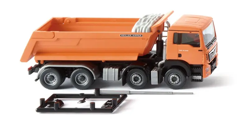 17067448 - Tipper Trailer - Man Tgs Euro 6/Meiller - Orange (Ho Scale) 1
