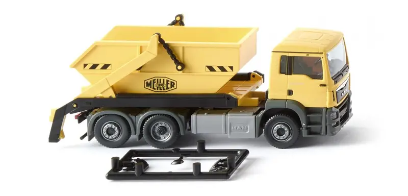 17067906 - Man Tgs Euro 6/ Meiller Skip Lorry - Zinc Yellow (Ho Scale) 1