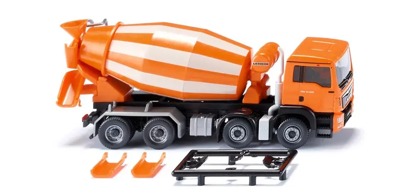 17068148 - Man Tgs Euro 6/Liebherr Concrete Mixer - Orange (Ho Scale) 1