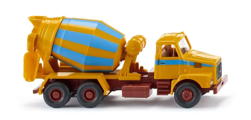 17068207 - Volvo N10 Concrete Mixer - Maize Yellow/Light Blue (Ho Scale) 1