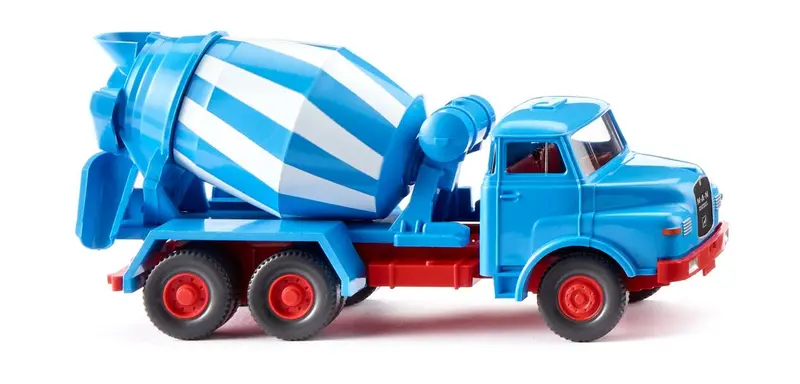 17068208 - Man Concrete Mixer - Blue/White (Ho Scale) 1