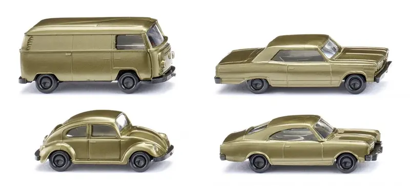 17091006 - 3 Cars + 1 Minibus - 50 Years Gold Edition (N Scale) 1