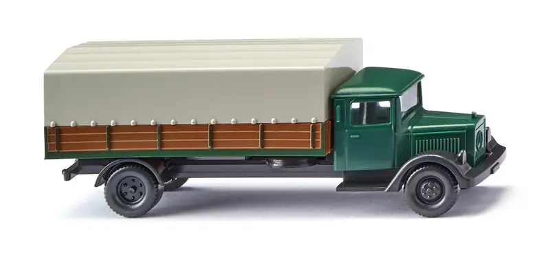 17094307 - Mercedes Benz L 2500 Flatbed Truck - Pine Green (N Scale) 1