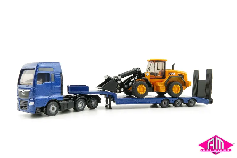 1790 - Man Tgx Xxl Truck With Low Loader & Jcb Wheel Loader (Ho Scale) 1