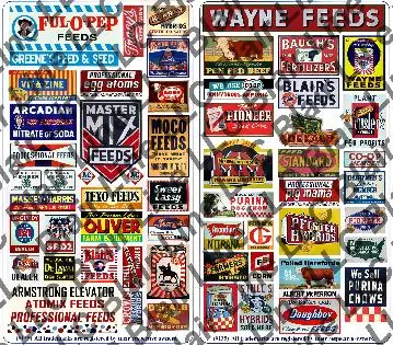 184-35 - Vintage Feed & Seed Signs (N Scale) 1