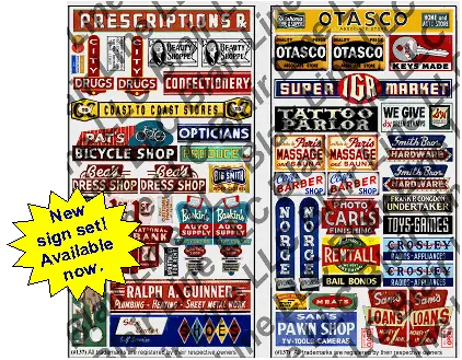184-37 - Storefront Signs #4 (N Scale) 1