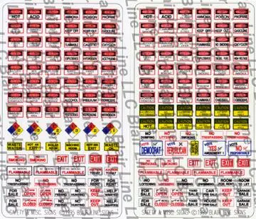 184-52 - Sign - Safety, Warning & Misc (N Scale) 1