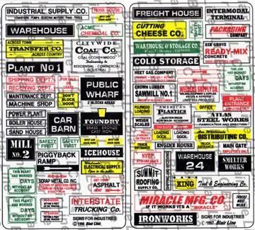 184-55 - Signs For Industries (N Scale) 1