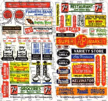 184-58 - "Main St." Storefront Signs Iii (N Scale) 1