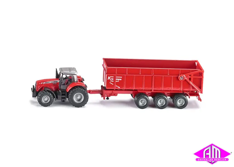 1844 - Massey Ferguson Tractor With Trailer (Ho Scale) 1