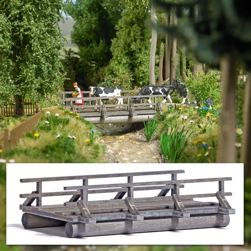 1850 - Scenery Set - Wooden Bridge (Ho Scale) 1