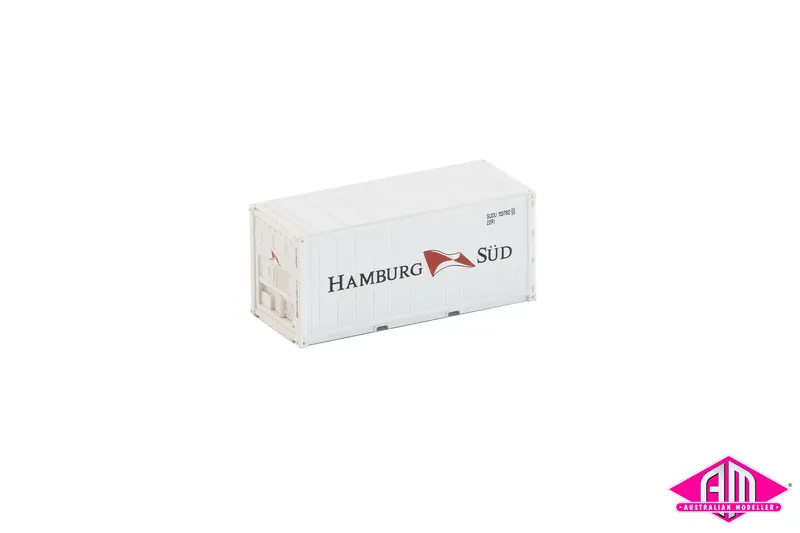 20’ Refrigerated Container Hamburg Sud Twin Pack (N Scale) 1