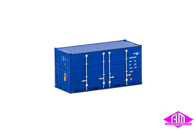 20' Side Door Container Scf Dark Blue Twin Pack Con-113 1