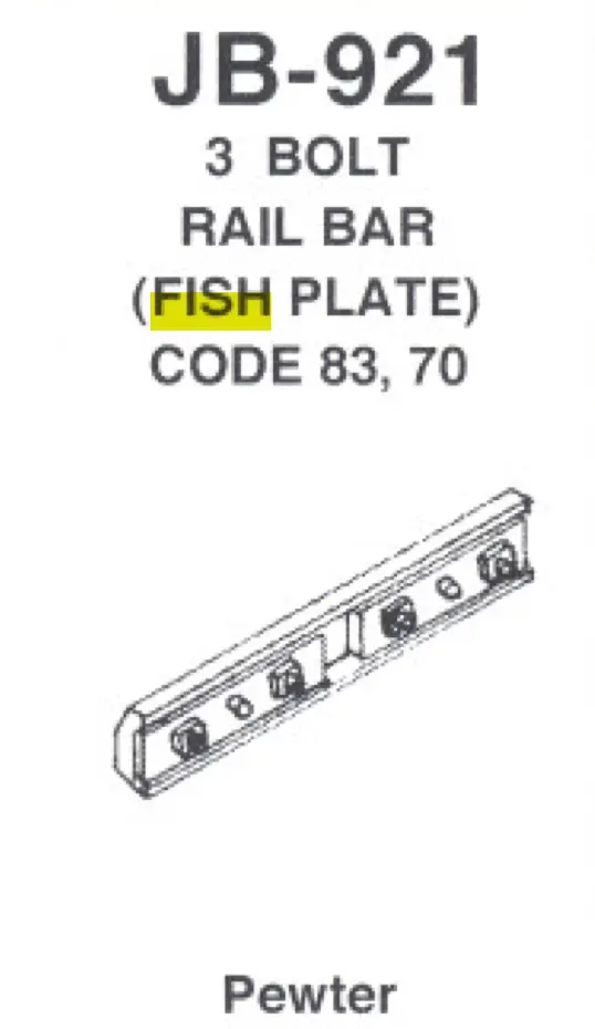235-921 - Fishplate 3 Bolt Code 83/70 1