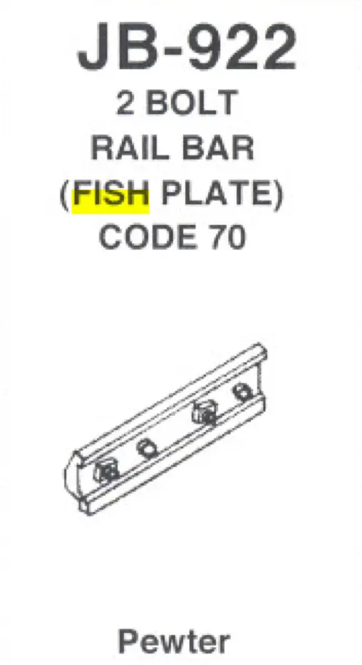 235-922 - Fishplate 2 Bolt Code 83/70 1