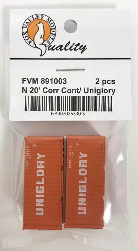 282-Fvm891003 - 20’ Corrugated Container - Uniglory 2Pc (N Scale) 1