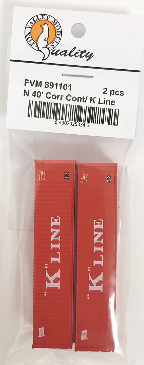 282-Fvm891101 - 40’ Corrugated Container - K-Line 2Pc (N Scale) 1