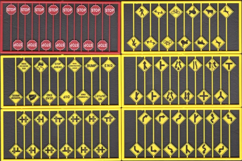 293-8257 - Modern Road Sign Assortment (Ho Scale) 1