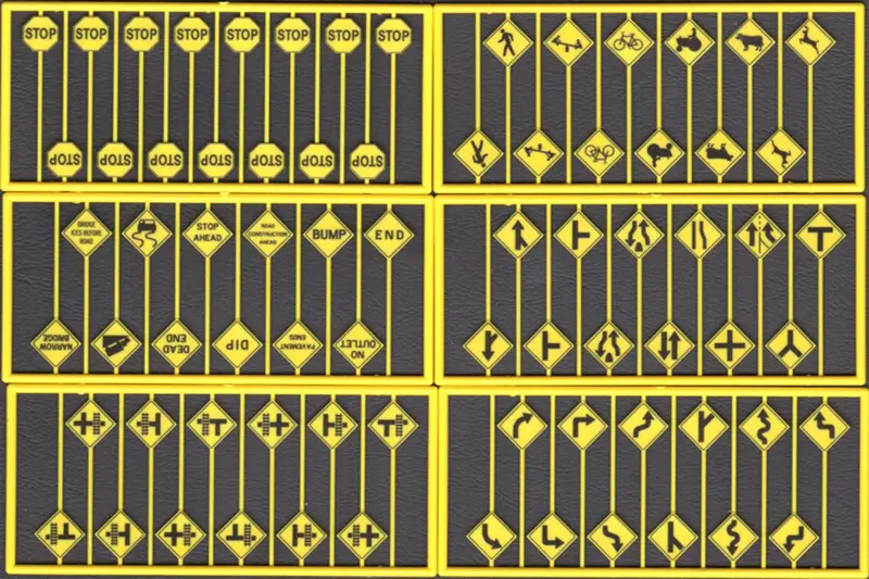 293-8258 - Early Road Sign (Pre 1954) Assortment (Ho Scale) 1
